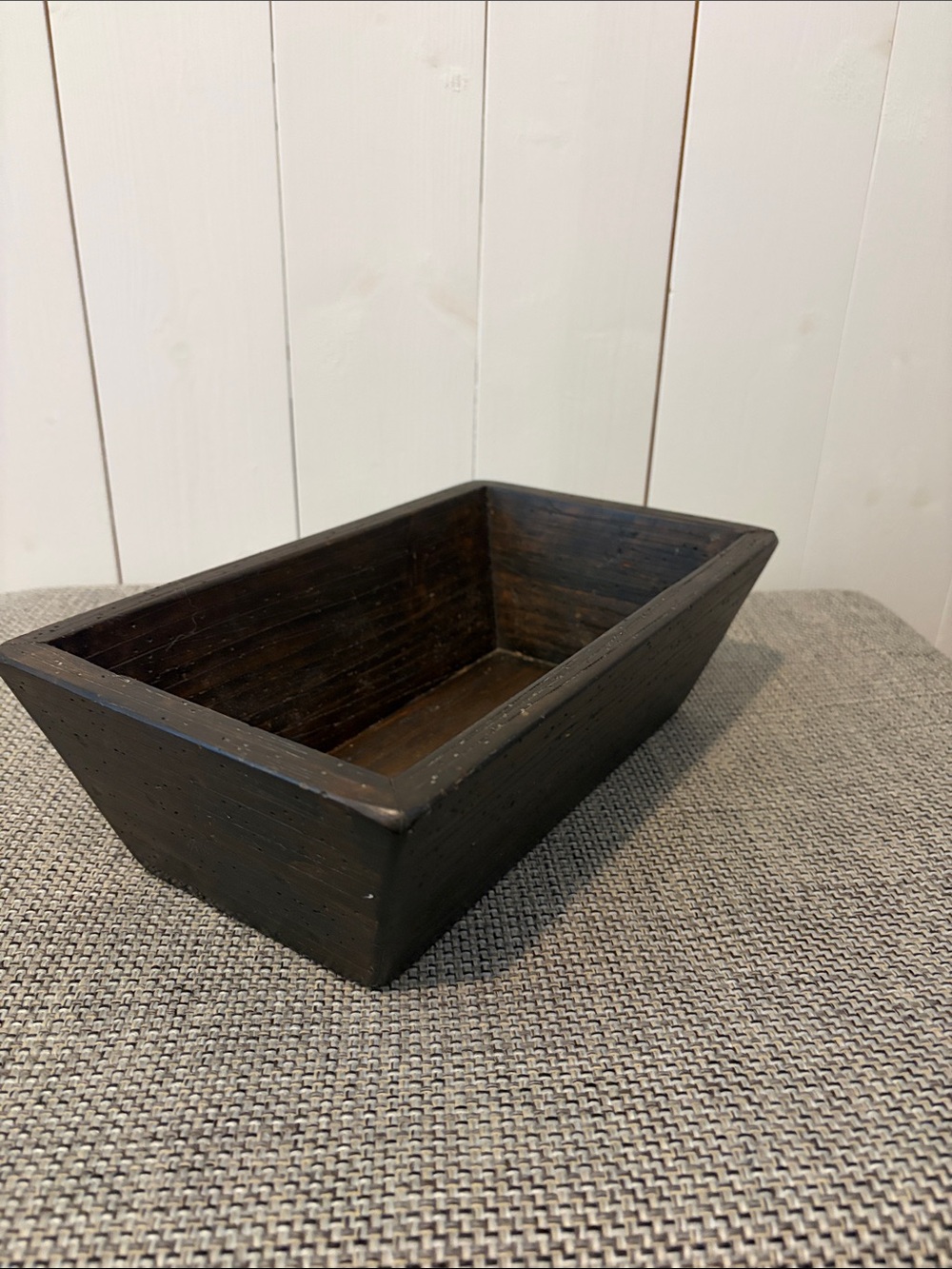 Wooden Rectangular Decorative Bowl - Dark Brown - Picture 2 of 4